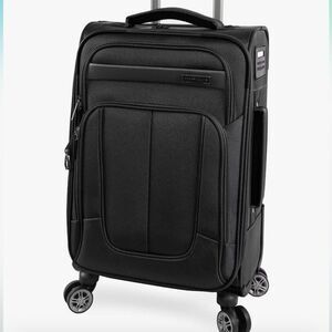 Perry Ellis Charleston Lightweight Spinner Luggage,black 29 suitcase